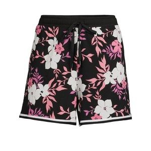 SECRET TREASURES Womens Sleep Shorts Size Large 12-14 Floral Pockets New